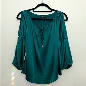 NWOT BCX Split-sleeve Keyhole Blouse